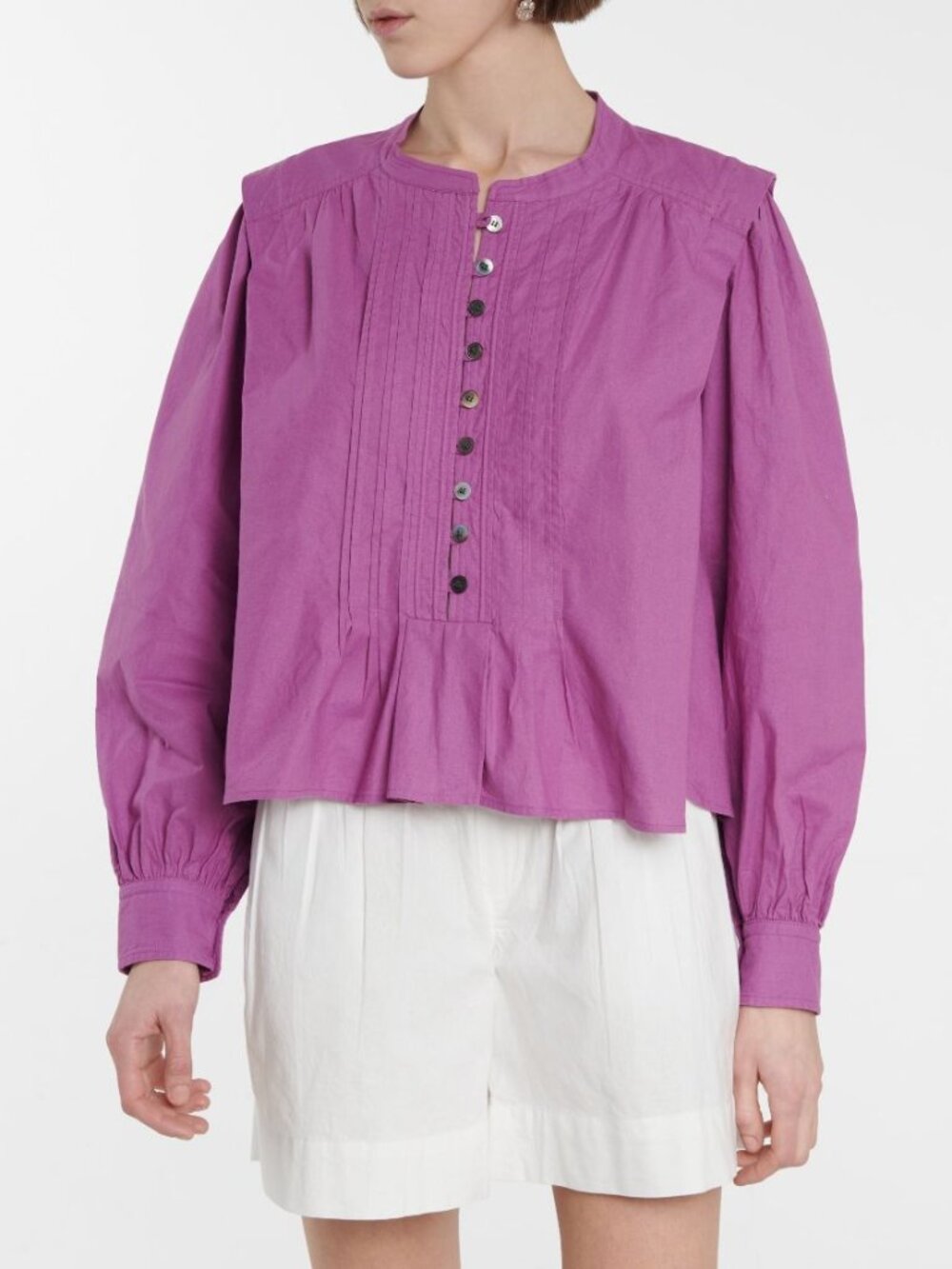 Isabel Marant Etoile violet purple Okina long sleeve blouse size 34